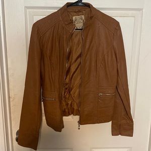 Brown pleather jacket